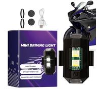 Genérico Mini Floodlight for Motorcycle, Grille Bumper LED Light, High Brightness Beam Output, Compact Night Riding Lamp, Safety Visibility Accessory, for Cargo Delivery Transport Use