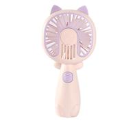 Genérico Mini Handheld Fan - Silent Desktop Cooling, Student Personal Fan, Cute Cat USB Powered Device | Cartoon Design Rechargeable Tool, Travel Office Utility, Personal Cooling Solution for Summer