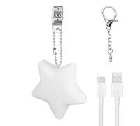 Genérico Mini Heart-Shaped Touch Sensor LED Purse Lamp With Keychain | 2x2x0.9 Inch Portable Handbag Light | Rechargeable 70mAh | Romantic Gift For Women Girls Mom Friend