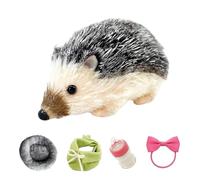 Genérico Mini Hedgehog Figure - Silicone Wildlife Decoration, Doll with Cozys Mat, Realistic Animal Collectible Ornament, Portable Display Companion | Celebration Present for Children Travel Care