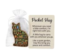 Genérico Mini Inspirational Note, Artistic Pocket Greeting Card, Pocket Card With Cat Decor, Perfect For Commuting Travel School Men Women Adults Teens Grandmother Family Friends Daily Gift Use