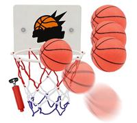 Genérico Mini Juego De Baloncesto: Montaje Rápido, Juego De Aro Y Pelotas De Baloncesto De Suave | Sin Perforación Juguetes para Niños Adolescentes Ejercicio Aula Baño Hogar