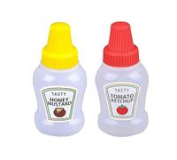 Genérico Mini Ketchup Bottle - Squeeze Bottles For Sauces | Condiment Mini Squeeze Bottle | 2 Pieces Ketchup Bottles 25ml Portable Salad Dressing Tomato Syrup Squeeze Containers