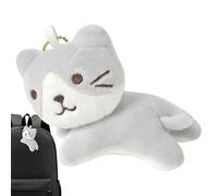 Generico Mini llavero de peluche, llavero de peluche con gato - Muñeca suave con animales de,Mini gato, decorativo, anime de dibujos animados pe, Gris Claro+, riferimento alla descrizione