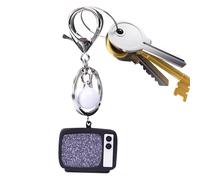 Genérico Mini Llavero TV - Punk De Cartera Con Sonido Y Luz | Vintage Charm De Bolso - Para Coleccionistas Estudiantes Adolescentes Adultos Turistas Viajeros Cumpleaños Mochilas Maletas Carteras