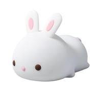Genérico Mini luz nocturna de conejito, lámpara de silicona recargable, luz al con brillo ajustable, lámparas decorativas de conejito para mesa, lámpara de noche con estilo, lámparas de dormitorio