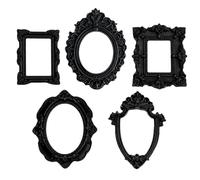 Genérico Mini Marcos Antiguos,Lote de 5 Piezas, Resina para Manualidades con Fotos Pequeñas,Mini Portarretratos | para Pared Hogar Galería Museo Hotel Decoración Bisutería