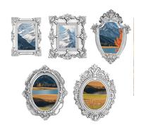 Genérico Mini Marcos Vintage | 5 Piezas de Resina Pequeños Decoración Antigua - Marcos Vintage Mini,para Pared Hogar Galería Museo Hotel Decoración Bisutería