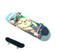 Generico Mini monopatín de dedo - Mini monopatín de madera con pista y ruedas con rodamientos | creativo para el movimiento de la punta de los dedos | Starter Finger Sports tablas de skate
