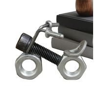 Genérico Mini Motorrad Figur | Metall Motorrad Modell | Handgefertigte Biker Deko | 10x7,6x5cm aus Stahlmuttern und Schrauben für Männerzimmer Schreibtisch Wohnzimmer