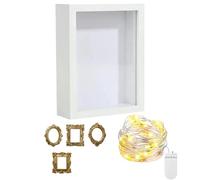 Genérico Mini Museum Shadow Box - Wood, Display Frame Wall-Mount Installation | Keepsake Memory Display Case, Mini Shadow Frame For Home Decor, Wedding, Housewarming, Family, Art Presentation