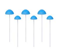 Genérico Mini Mushroom Decor - 6 Piece Blue Fairy Garden Stakes | DIY Resin Landscape Mushroom Set | Outdoor Ground Insert Ornaments For Flower Pots Garden Lawn Patio Courtyard Bonsai Decoration Use