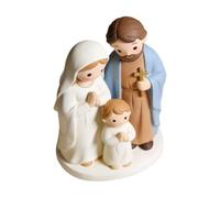 Genérico Mini Nativity Scene Set 9cm Resin Holy Family Figurine Decor