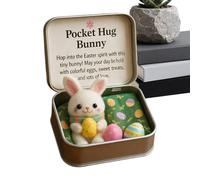 Genérico Mini Plush Easter Doll, Motivational Boxed Soft Figure, 15cm Cute Holiday Keepsake for Friends, Soft Fabric Display, Plush Decor with Message Card, Basket Surprise for Celebrations