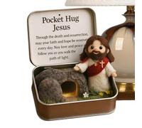 Genérico Mini Plush Easter Doll, Motivational Boxed Soft Figure, 15cm Cute Holiday Keepsake for Friends, Soft Fabric Display, Plush Decor with Message Card, Basket Surprise for Celebrations