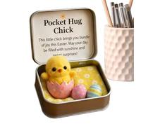 Genérico Mini Plush Easter Doll, Motivational Boxed Soft Figure, 15cm Cute Holiday Keepsake for Friends, Soft Fabric Display, Plush Decor with Message Card, Basket Surprise for Celebrations