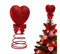 Generico Mini Punta para árbol 'Amor - Romántico en Forma de corazón Rojo, decoración compacta para mesas, Accesorio de Vacaciones Ligero y Duradero, Pieza Decorativa Creativa con ba