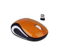 Genérico Mini Ratón Inalámbrico Ordenador Gaming Pequeño Ratón Portátil 1600DPI Óptico USB Ergonómico para PC Portátil Regalo (Naranja)