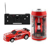 Genérico Mini RC Car with Attached Cans - Fun Driving Toy for Kids | Lightweight ABS Body with Wireless Control, Interactive Game Vehicle for Parties Backyard Racing or Gift Use 5.04x2.56 in