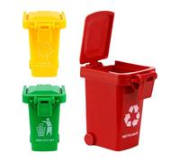 Genérico Mini Recycling Bin - Desktop Toy Trash Can With Lid | Educational Garbage Sorting Bin For Kids, Dollhòuse Waste Management Accessory, Small Desk Organizer For Classrooms, Parties