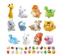 Genérico Mini Resin Animals Figurines - 2.5x1.5cm 40-Piece Miniature Animal Statues Mini Landscape Figurines For Fairy Garden, Doll House, Tabletop Indoor Outdoor Decorations