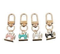 Genérico Mini Sewing Machine Keychains - a Stitch of Memory & Meaning, Enamel Metal Novelty Sewing Machine Keychain,Retro Tiny Pendants (A)