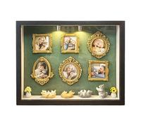 Genérico Mini Shadow Boxes - Travel Photo Album Display Case | Decorative Keepsake Box for Miniature Figurines, Family Memories, Friends, Adults, Women, Home, Office and Study Activities