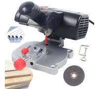 Genérico Mini Sierra Ingletadora De Mesa, Corte De Inglete Ajustable De 0 A 45 Grados, Motor De Alta Velocidad De 7800 RPM, Diseño Compacto Y Portátil (Black)