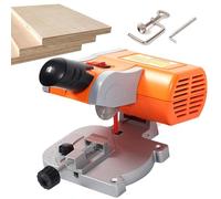 Genérico Mini Sierra Ingletadora De Mesa, Corte De Inglete Ajustable De 0 A 45 Grados, Motor De Alta Velocidad De 7800 RPM, Diseño Compacto Y Portátil (Orange)