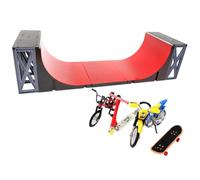 Genérico Mini-Skateboard-Set - 22 * 21 * 18 cm Kreatives DIY Finger-Set Mit Rampen Und Werkzeugen