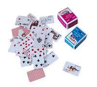 Genérico Mini Spielkarten Set Tragbar Papier Deck - Reisegröße Poker Karten | Kompaktes Kartenspiel Deck | Taschen Party Karten Für Camping Familienabend Reise Unterhaltung Kleinformat