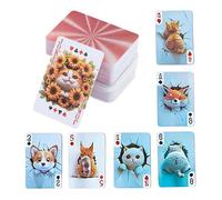 Genérico Mini Spielkarten Set - Wasserdichtes Partyspiel,Humorvolle Spielkarten Für Poker,Für Jugendliche, Erwachsene, Zauberer, Spieler, Sammler, Reisende, Familientreffen, Themenpartys, Reisen,