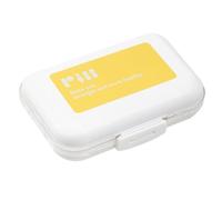 Genérico Mini Square Pill Case, Daily Pill Organizer, 4.33x2.95x1.18 Inches Segmented Compartments Pocket, Portable Travel Medicine Box, Weekly Medication Storage for Outdoor, and Tablets Use