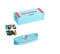 Genérico Mini Tabla magnética para Dedos: diversión, Mini monopatín de Bolsillo, Tabla de Surf para Dedos, portátil para aliviar el estrés, para Trucos, Viajes y Jugar en el Escritorio. (Blue)