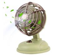 Generico Mini Table Fan - Accesorio de escritorio retro | Fantástico ventilador de operación tranquila con fuertes para oficina, dormitorio, viaje