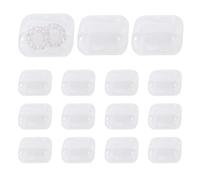 Genérico Mini Transparent Storage Box - 3.5×3.5×2cm Clear PP Organizer Case, Small Container | Tiny Square Storage Box for Beads, Jewelry, Screws, Pills, Craft Supplies, Sewing Accessories, Port
