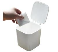 Genérico Mini Trash Can For Desk - PP 12.5x12x11.5cm | Countertop Garbage Bin With Lid Waste Storage Container | Desktop Trash Organizer For Home Bedroom Kitchen Office Dorm Car RV Use