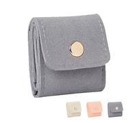 Genérico Mini Travel Jewelry Bag, Auxiliaryn/Examinte Jewelry Organizers and Storage, Portable Foldable Travel Organizer Case, for Earrings Rings,Necklaces (Gray)