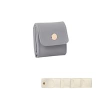 Genérico Mini Travel Jewelry Organizer Roll Bag - Portable Foldable Case with Velvet Pouch & Buckle for Earrings, Rings, Necklaces (1pcs-a)