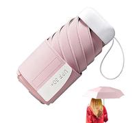 Genérico Mini Travel Umbrella - Compact Foldable Rain for Sun Protection UPF 50+ | Lightweight Portable Canopy with Wind Resistant Frame, Small Pocket Size for Bag Backpack Daily Commute Use