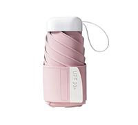 Genérico Mini Travel Umbrella - Pocket Size Rainproof Sunproof Parasol, UPF 50+ UV Protection, Ultra Lightweight Compact Umbrella, Wind-Resistant Folding Frame, Waterproof Case | for Purse & Backpack