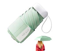 Genérico Mini Travel Umbrella - Pocket Size Rainproof Sunproof Parasol, UPF 50+ UV Protection, Ultra Lightweight Compact Umbrella, Wind-Resistant Folding Frame, Waterproof Case | for Purse & Backpack