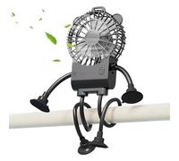 Generico Mini ventilador de escritorio, robot de 3 velocidades con para escritorio y mesa, ventilador portátil - Para viajes y habitación de trabajo, uso en mesita de noche y casa compartida