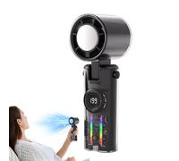 Generico Mini ventilador portátil USB - Handheld Breeze Maker, multicolor Night Illumination, Lightweight Neck Hanging Strap, Low Power Consumption | Summer Relief Supplies For Picnic Traveling