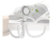 Genérico Mini-Ventilator - tragbarer Ventilator 5,8 x 5,1 x 17,4 cm 4 | Mini-LED-, 360°, 199 Geschwindigkeiten, wiederaufladbar, Typ C, verstellbarer Clip, Büro, Camping, Reisen, Sommer