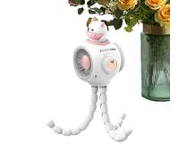 Genérico Mini ventilatore portatile per carrozzina, ricaricabile, ventilatore a clip per passeggino, rimovibile 3 velocità di rotazione a 360 gradi, treppiede flessibile, portatile, scrivania