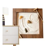 Genérico Mini Zen Garden - Mesa de Inspirada en Zen para Escritorio y decoración del hogar | Kit de Manualidades de Paisaje en Miniatura | Decoración de Escritorio Relajante