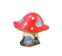 Generico Miniatura Fairy Garden Mushroom House Ornament Dollhouse Landscape Bonsai Outdoor Home Decoration Red New ReleaseMuy bonito y práctico.