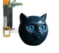 Genérico Miniature Cat Figure - Miniature Cat Head Home Decorative Accessories For Desk,Resin Animal Statues Home Decor Art Piece For Living Room Study Cabinet Shelf Bedroom Desktop Pet Lovers