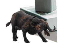 Genérico Miniature Cattle Figurines - Bull Statue Model for Home, Cake Decoration, Educational Display, Realistic Farm Animal Toys for Kids, Boys, Girls, Family, Friends 5.12 Inches